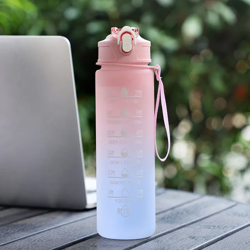 Motivational Sports Water Bottle – Leakproof 750ml/1000ml