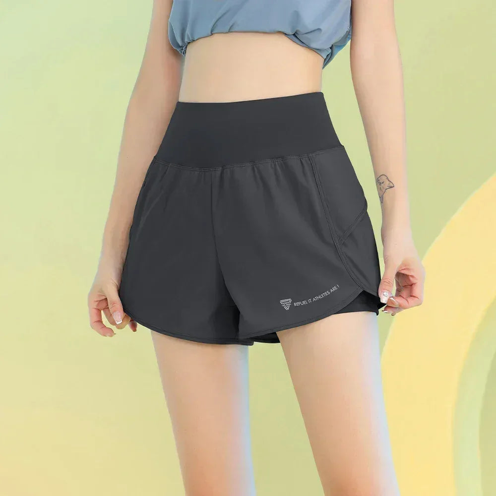 PHIGEER Women Yoga Shorts with Pocket – Lightweight Gym Shorts