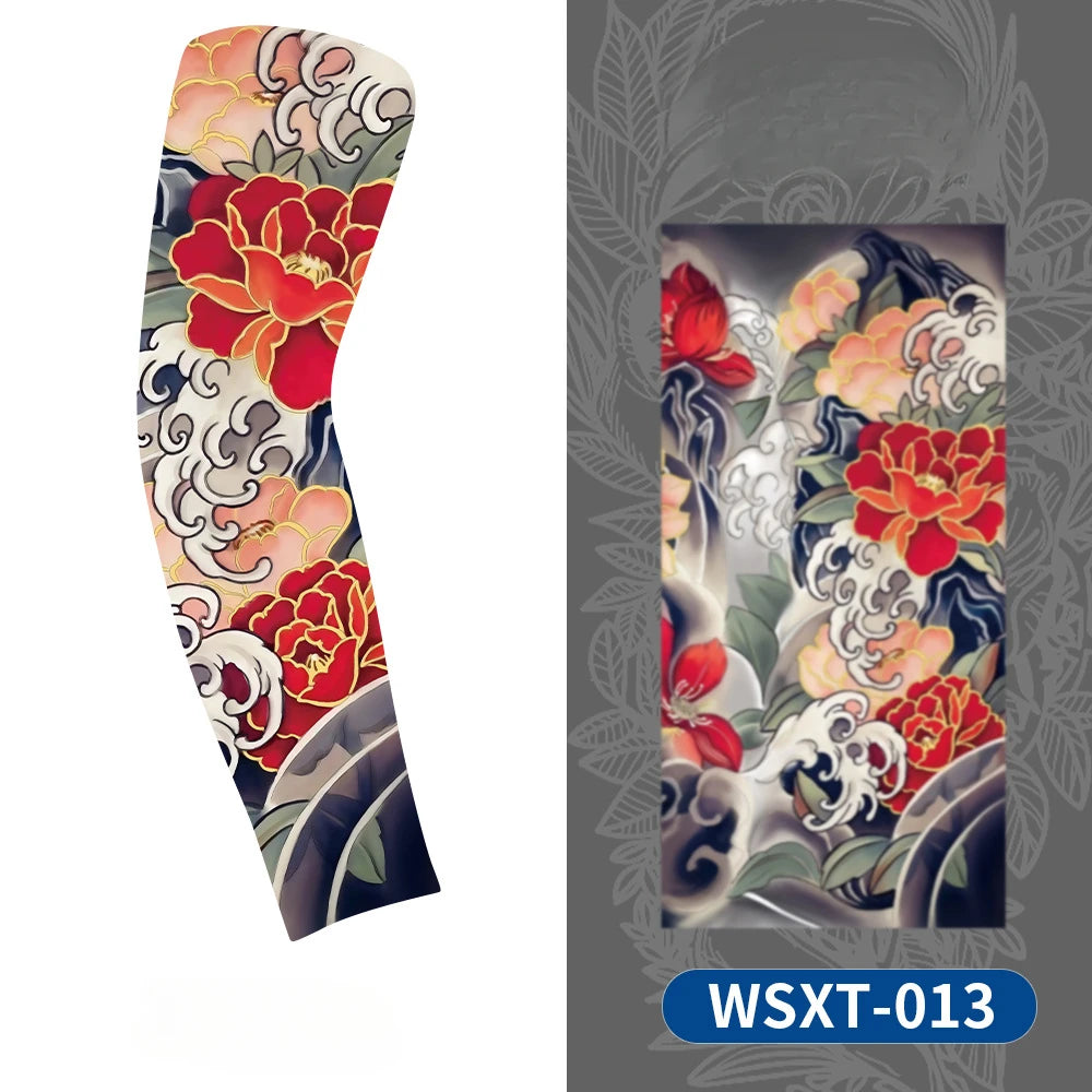 Tattoo Print UV Protection Arm Sleeves – Cooling &amp; Quick-Dry (Unisex)