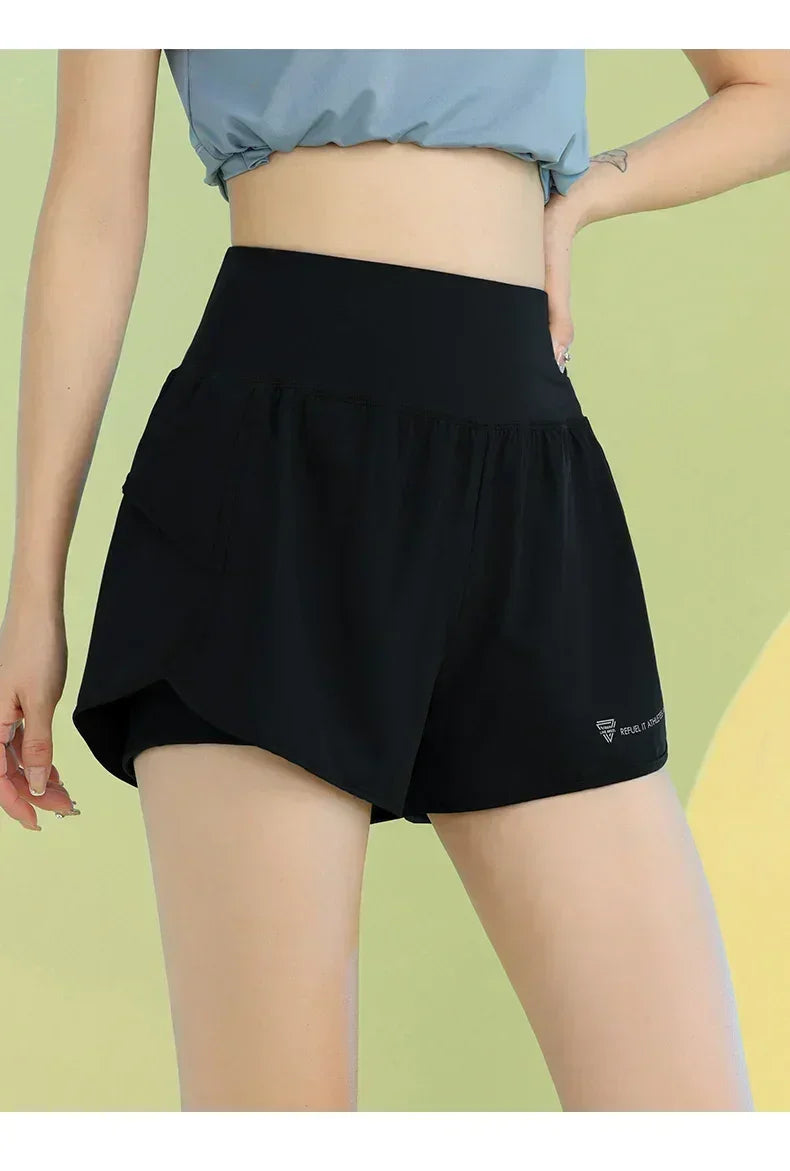 PHIGEER Women Yoga Shorts with Pocket – Lightweight Gym Shorts