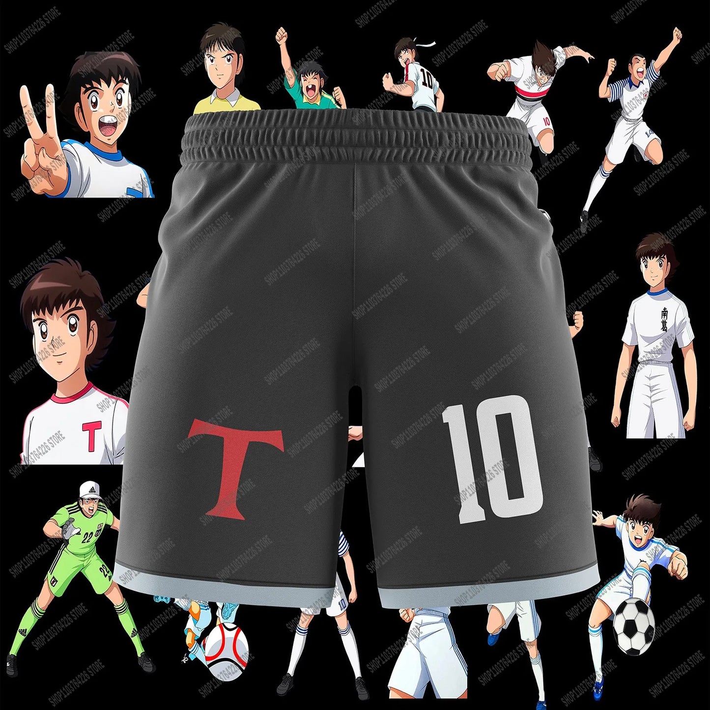 Captain Tsubasa Football Team Beach Pants
