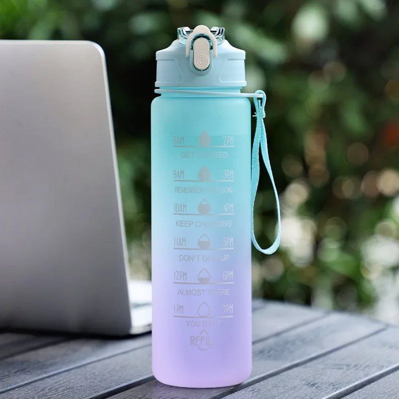 Motivational Sports Water Bottle – Leakproof 750ml/1000ml