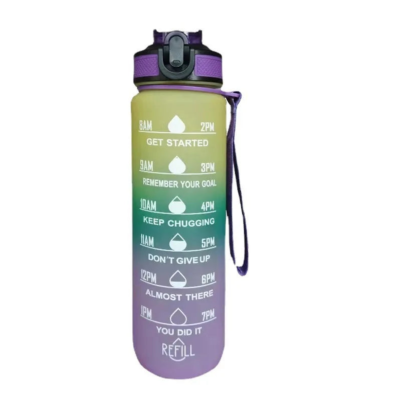 Motivational Sports Water Bottle – Leakproof 750ml/1000ml