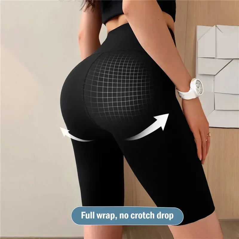 Women’s High Waist Gym & Cycling Shorts (M–XL)