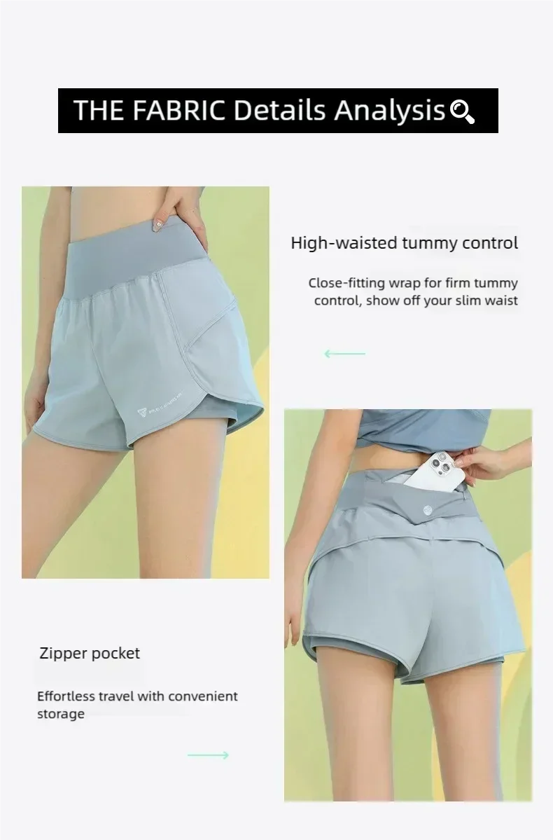 PHIGEER Women Yoga Shorts with Pocket – Lightweight Gym Shorts