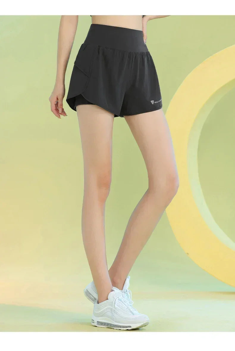 PHIGEER Women Yoga Shorts with Pocket – Lightweight Gym Shorts