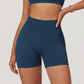 Women’s Ribbed High-Waist Push-Up Yoga Shorts