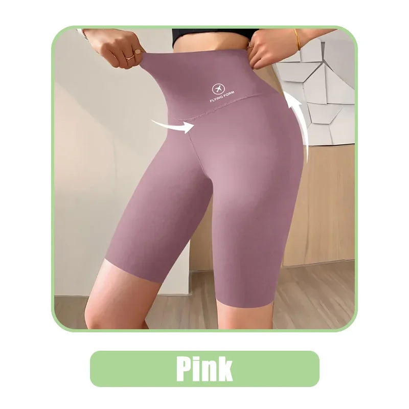 Women’s High Waist Gym & Cycling Shorts (M–XL)