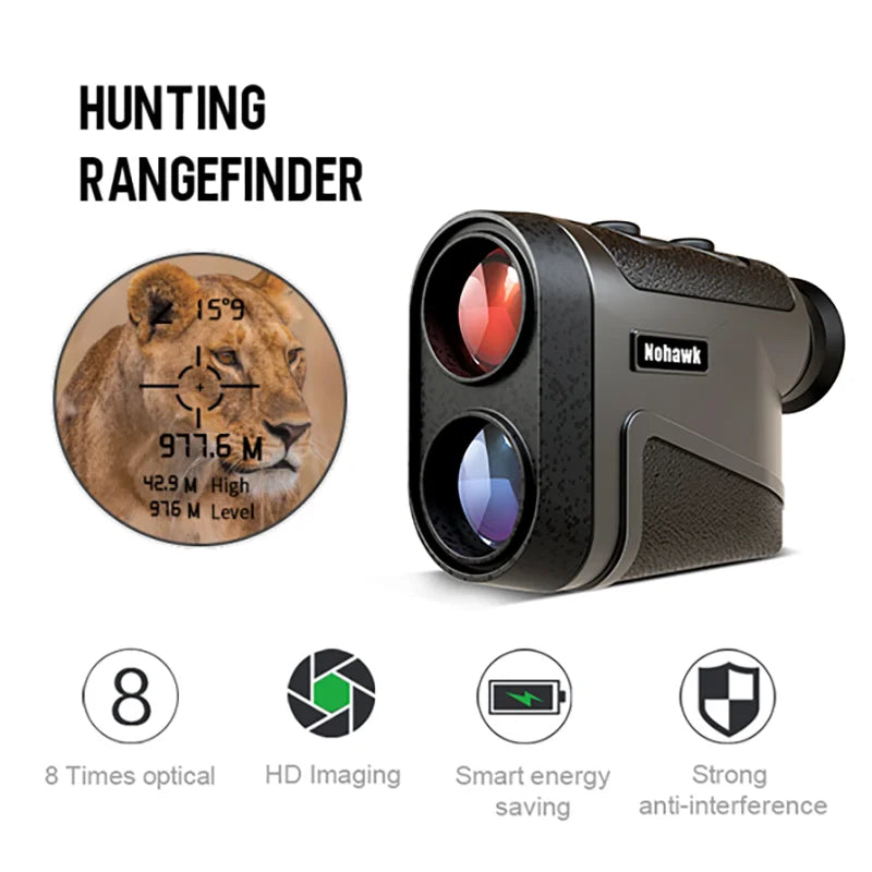 Nohawk Golf Laser Rangefinder – Flag-Lock & Slope Mode