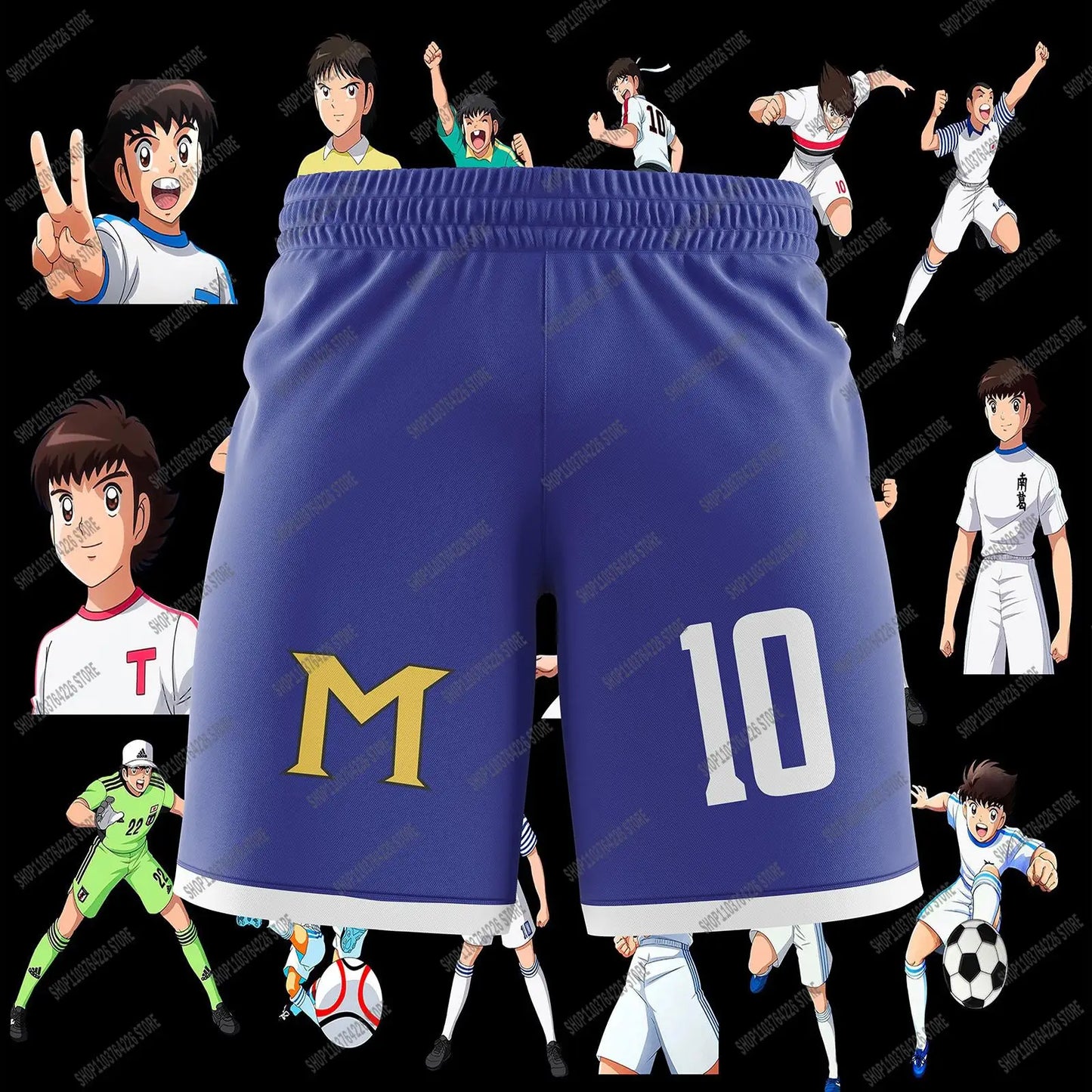 Captain Tsubasa Football Team Beach Pants