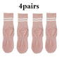 Women’s Non-Slip Pilates & Yoga Socks – 4 Pairs
