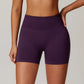 Women’s Ribbed High-Waist Push-Up Yoga Shorts