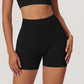 Women’s Ribbed High-Waist Push-Up Yoga Shorts