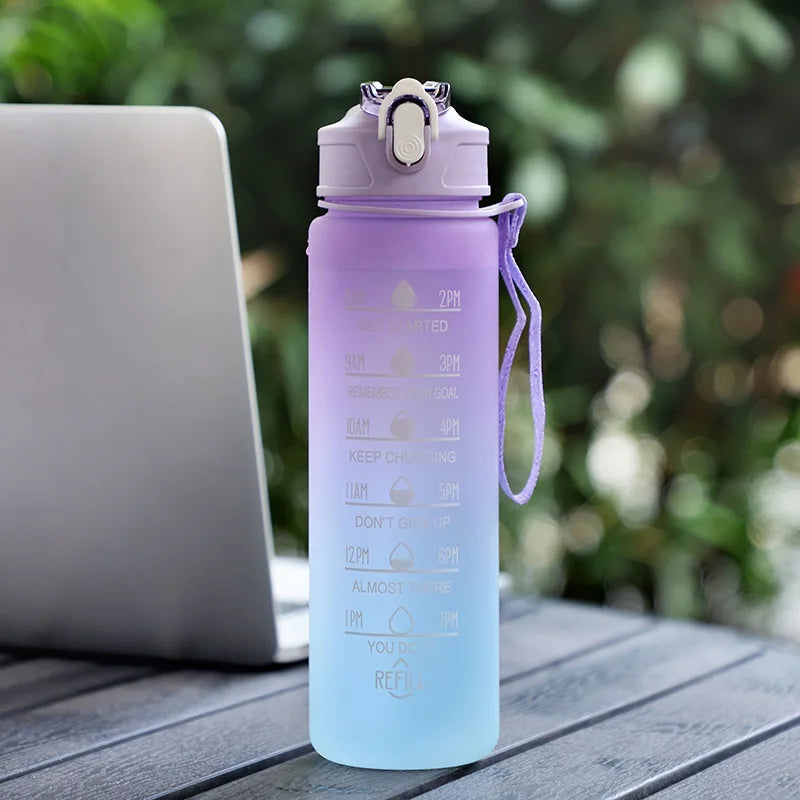 Motivational Sports Water Bottle – Leakproof 750ml/1000ml