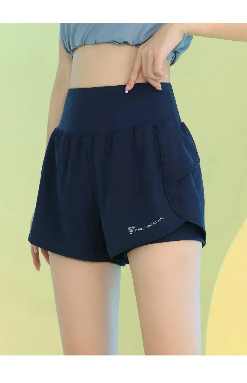 PHIGEER Women Yoga Shorts with Pocket – Lightweight Gym Shorts