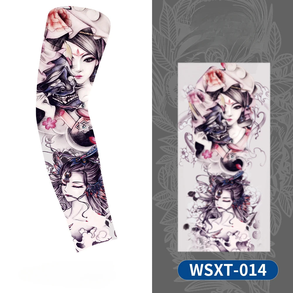 Tattoo Print UV Protection Arm Sleeves – Cooling &amp; Quick-Dry (Unisex)