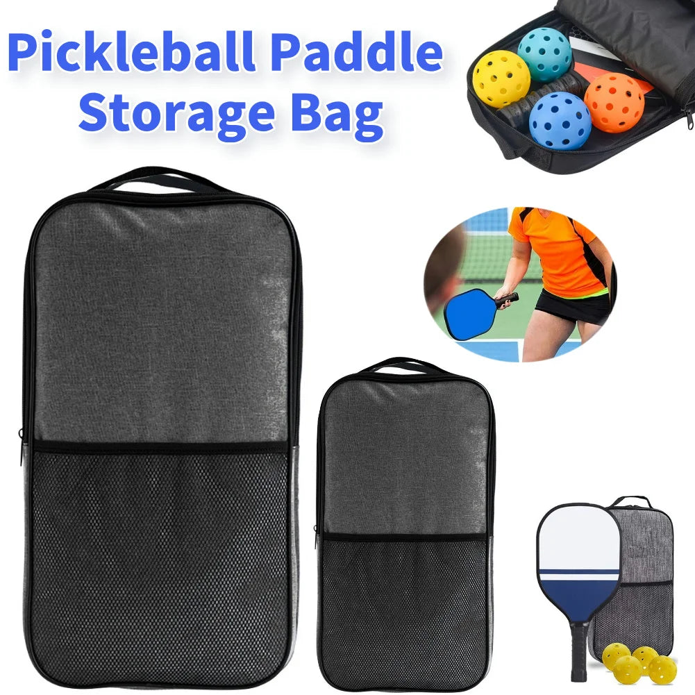 Waterproof Pickleball Paddle Storage Bag with Ball Holder