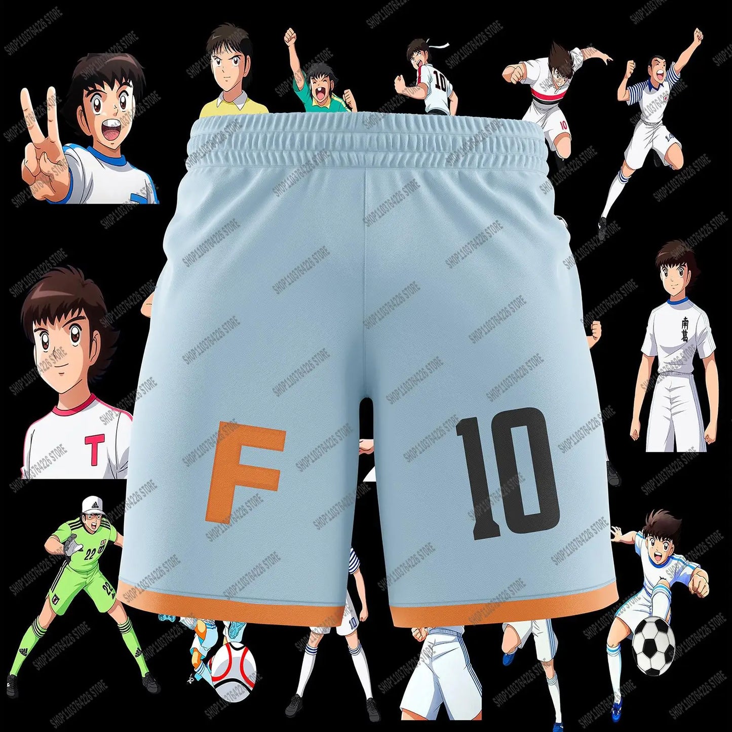 Captain Tsubasa Football Team Beach Pants