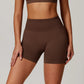 Women’s Ribbed High-Waist Push-Up Yoga Shorts