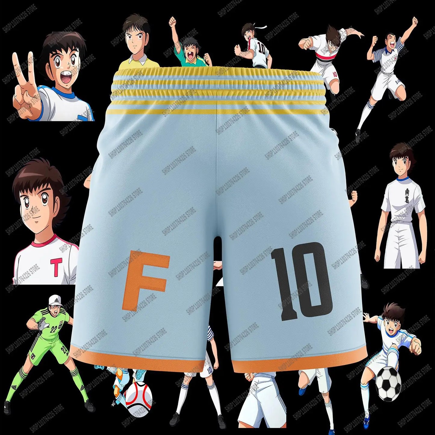 Captain Tsubasa Football Team Beach Pants