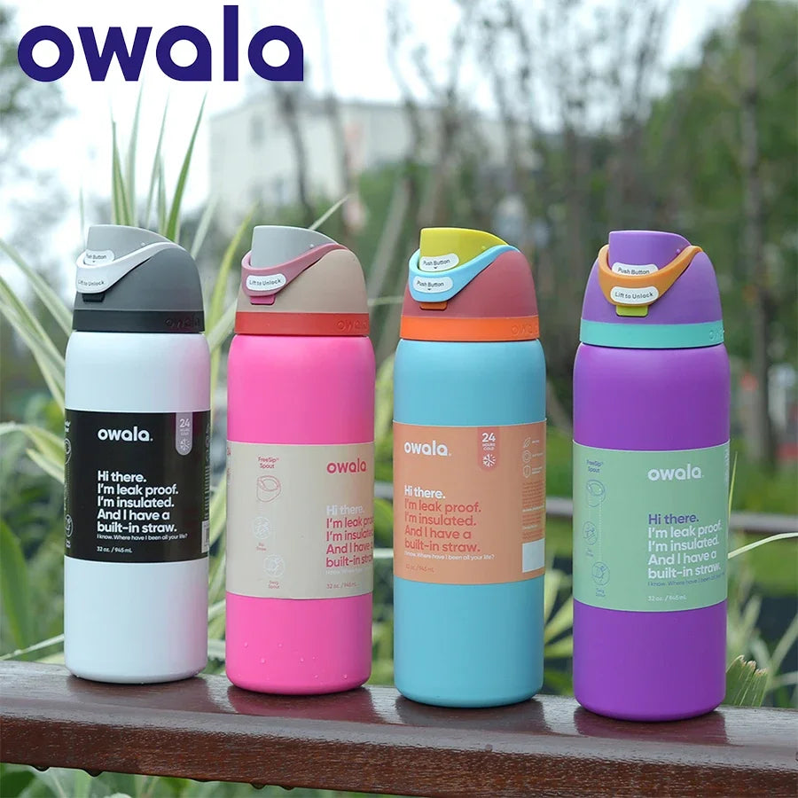 Owala 32oz Insulated Water Bottle with Straw – BPA-Free Stainless Steel