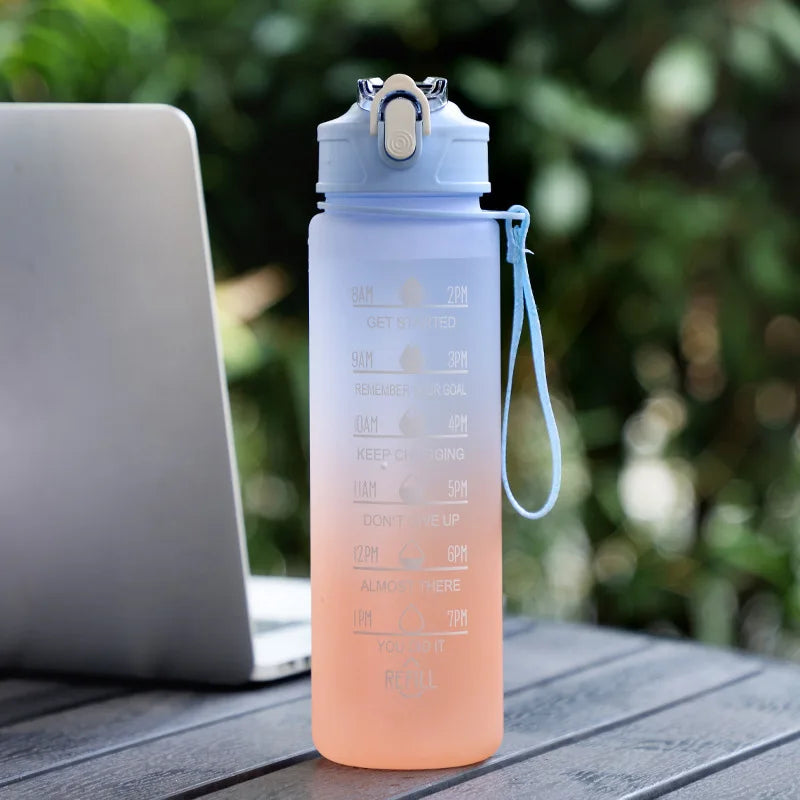 Motivational Sports Water Bottle – Leakproof 750ml/1000ml