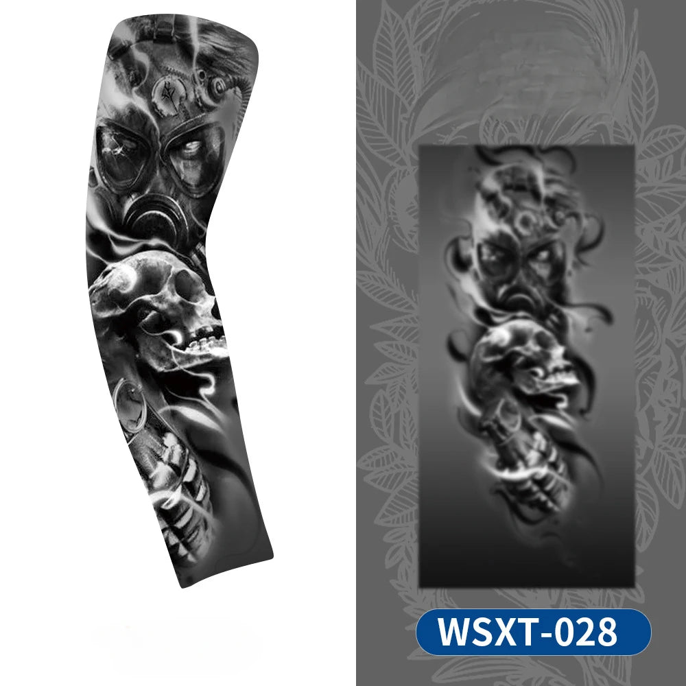 Tattoo Print UV Protection Arm Sleeves – Cooling &amp; Quick-Dry (Unisex)