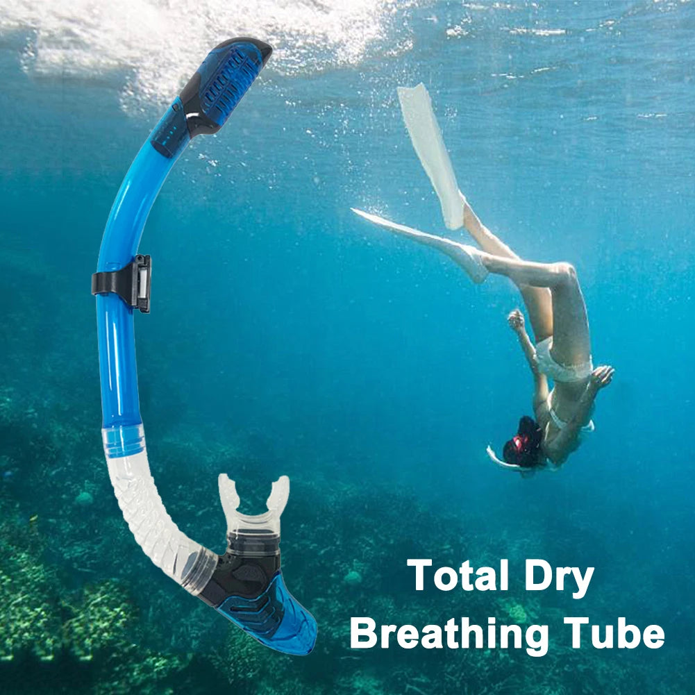 Full Dry Silicone Snorkel with Flexible Mouthpiece