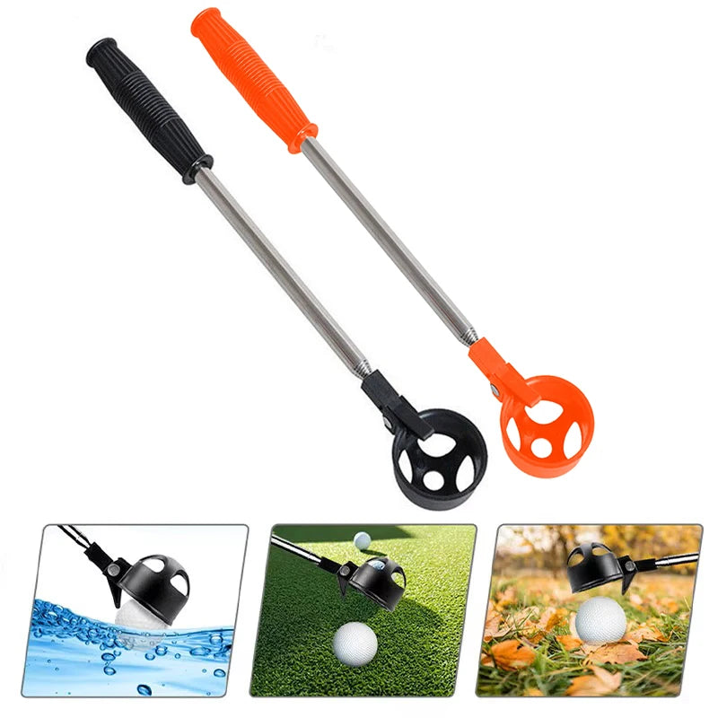 Telescopic Golf Ball Retriever – Stainless Steel with Auto Lock