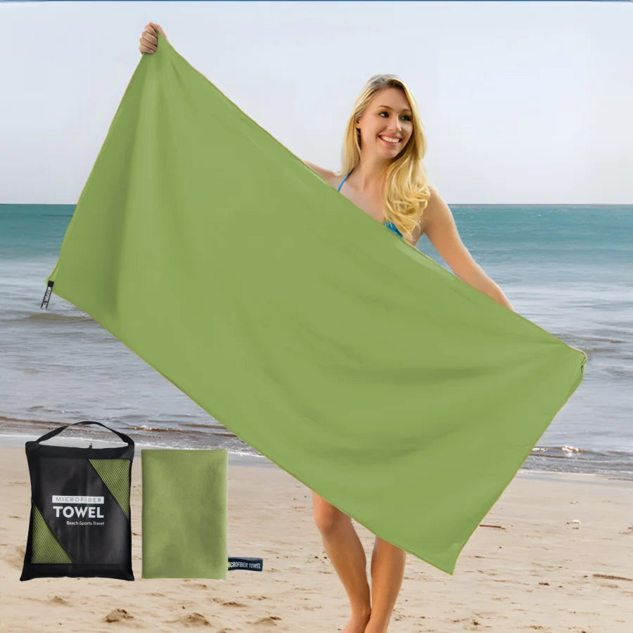 Oversized Microfiber Beach Towel – Quick Dry & Sand-Free (31.5"x71")