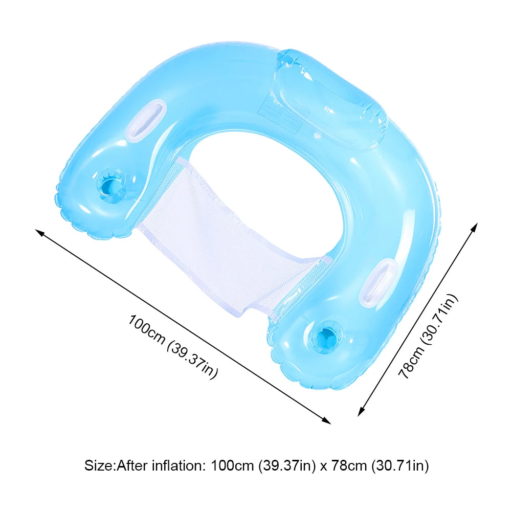 Pool Floatie with Cup Holders & Handles