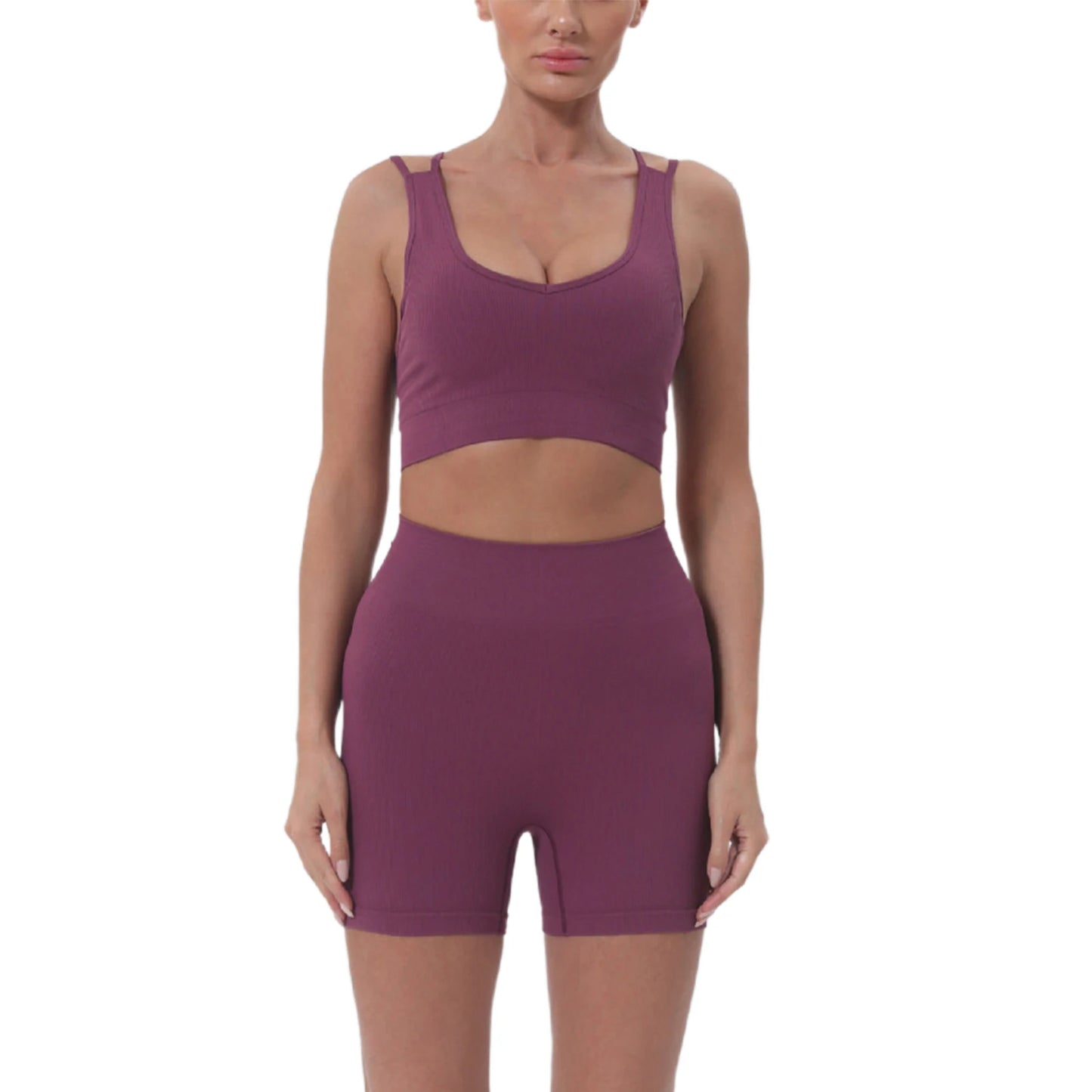 Women’s Summer 2-Piece Crop Top & Shorts Set