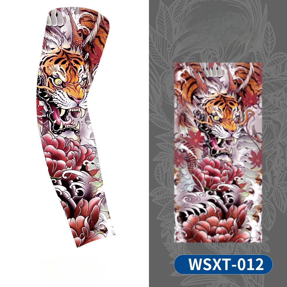 Tattoo Print UV Protection Arm Sleeves – Cooling &amp; Quick-Dry (Unisex)