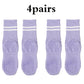 Women’s Non-Slip Pilates & Yoga Socks – 4 Pairs