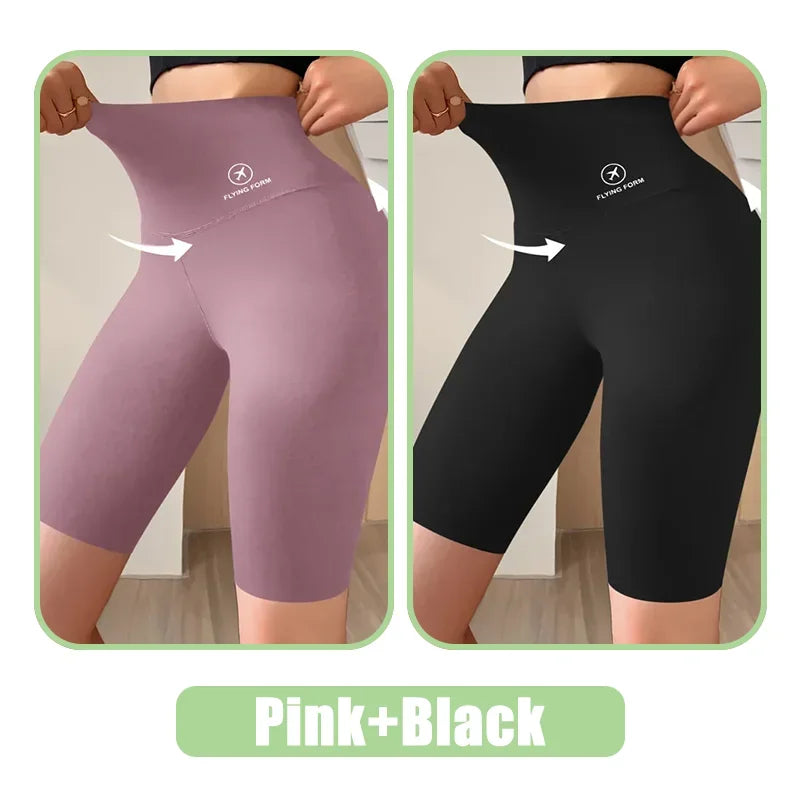 Women’s High Waist Gym & Cycling Shorts (M–XL)