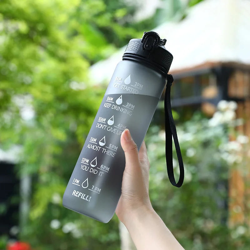 Motivational Sports Water Bottle – Leakproof 750ml/1000ml