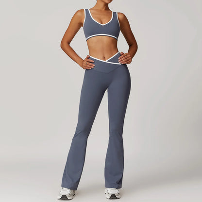2-Piece Women’s Nude-Feel Yoga Set – Sport Bra & Leggings