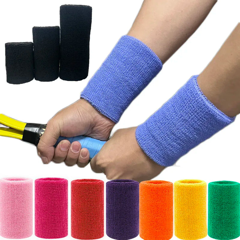2PCS Sports Wrist Sweatbands – Absorbent Wrist Guards