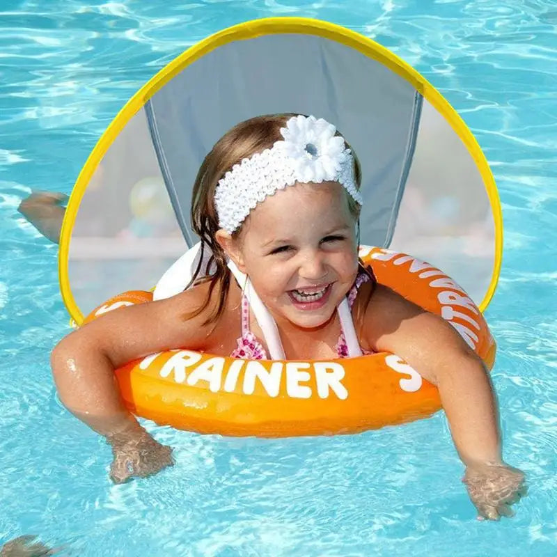Removable Sun Protection Pool Float with Sunshade