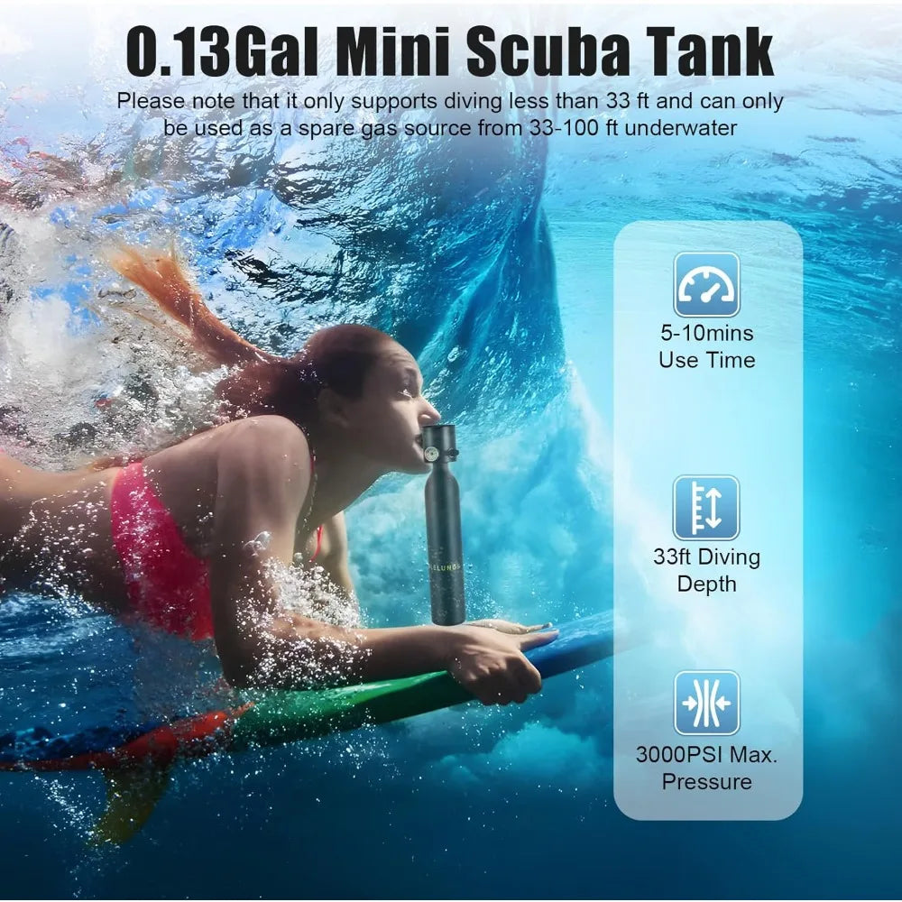 0.5L Mini Portable Diving Oxygen Tank