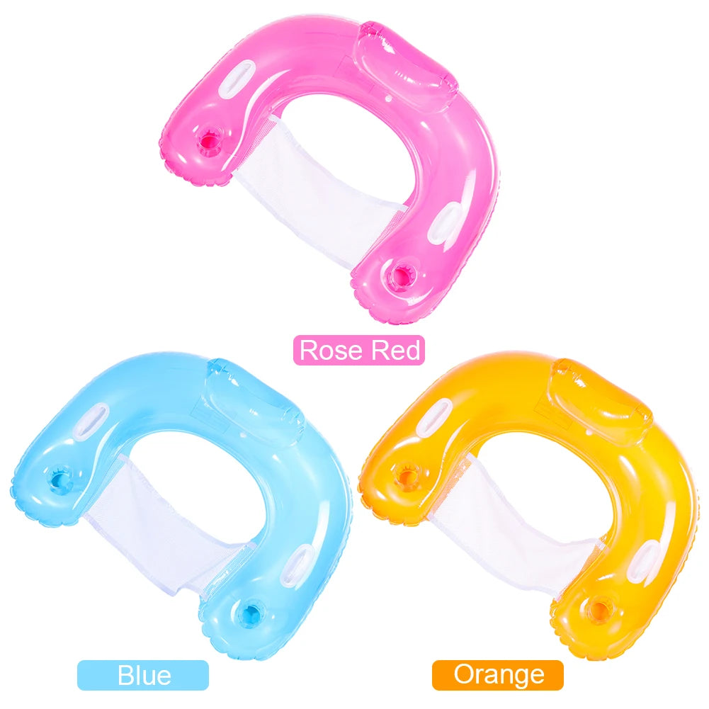 Pool Floatie with Cup Holders & Handles