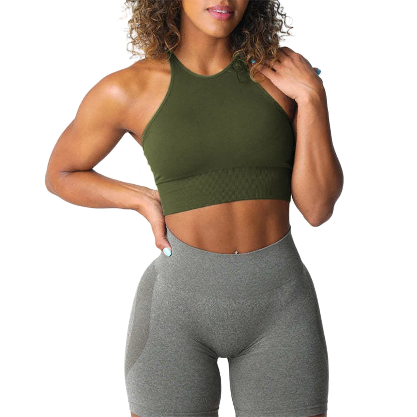 Women's Seamless Solid Sports Bralette