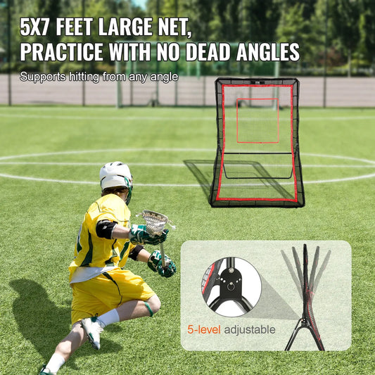 VEVOR 4x7 ft Multi-Sport Rebounder Net with Adjustable Angles
