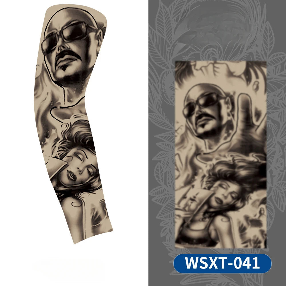 Tattoo Print UV Protection Arm Sleeves – Cooling &amp; Quick-Dry (Unisex)