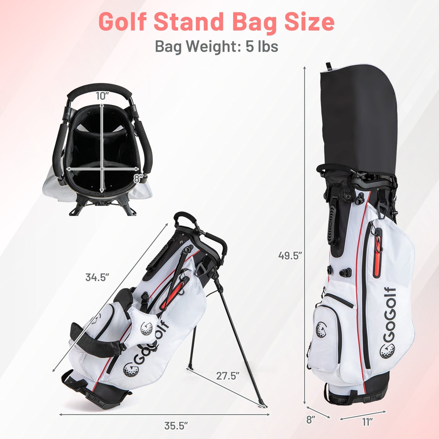 Women’s Complete Golf Club Set with Bag – Red