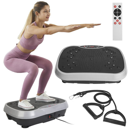 Whole Body Vibration Exercise Machine with Resistance Bands
