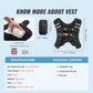 20 lb Adjustable Weighted Vest with Reflective Stripes