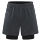 Men’s 2-in-1 Quick-Dry Running Shorts with Liner